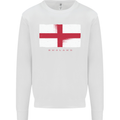 England Flag St Georges Day Rugby Football Kids Sweatshirt Jumper White