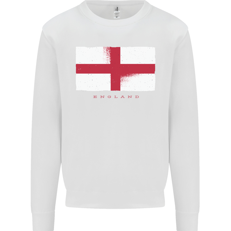 England Flag St Georges Day Rugby Football Kids Sweatshirt Jumper White