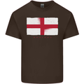 England Flag St Georges Day Rugby Football Kids T-Shirt Childrens Chocolate