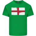 England Flag St Georges Day Rugby Football Kids T-Shirt Childrens Irish Green