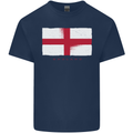 England Flag St Georges Day Rugby Football Kids T-Shirt Childrens Navy Blue