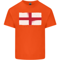 England Flag St Georges Day Rugby Football Kids T-Shirt Childrens Orange