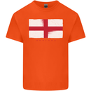 England Flag St Georges Day Rugby Football Kids T-Shirt Childrens Orange