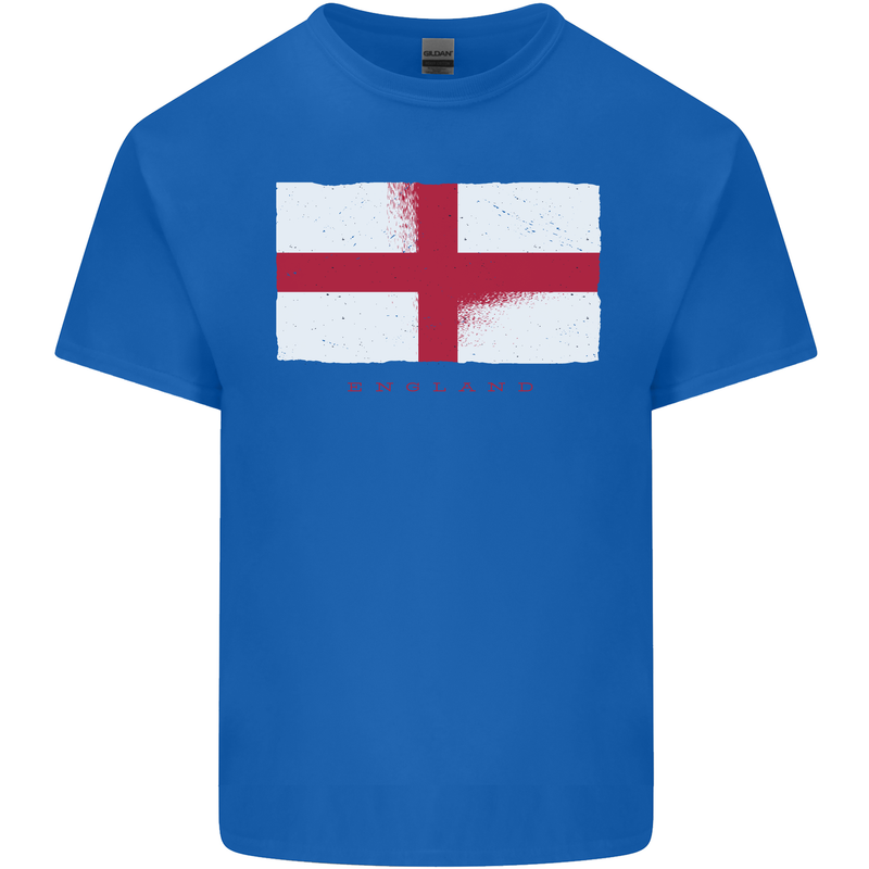 England Flag St Georges Day Rugby Football Kids T-Shirt Childrens Royal Blue