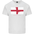 England Flag St Georges Day Rugby Football Kids T-Shirt Childrens White