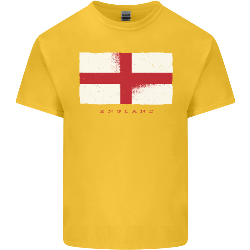 England Flag St Georges Day Rugby Football Kids T-Shirt Childrens Yellow