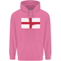 England Flag St Georges Day Rugby Football Mens 80% Cotton Hoodie Azelea