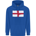 England Flag St Georges Day Rugby Football Mens 80% Cotton Hoodie Royal Blue