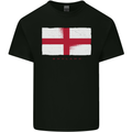 England Flag St Georges Day Rugby Football Mens Cotton T-Shirt Tee Top Black