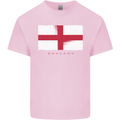England Flag St Georges Day Rugby Football Mens Cotton T-Shirt Tee Top Light Pink