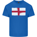 England Flag St Georges Day Rugby Football Mens Cotton T-Shirt Tee Top Royal Blue