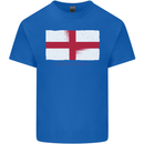 England Flag St Georges Day Rugby Football Mens Cotton T-Shirt Tee Top Royal Blue