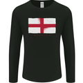 England Flag St Georges Day Rugby Football Mens Long Sleeve T-Shirt Black