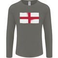 England Flag St Georges Day Rugby Football Mens Long Sleeve T-Shirt Charcoal