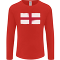 England Flag St Georges Day Rugby Football Mens Long Sleeve T-Shirt Red