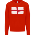 England Flag St Georges Day Rugby Football Mens Sweatshirt Jumper Bright Red