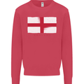 England Flag St Georges Day Rugby Football Mens Sweatshirt Jumper Heliconia
