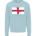 England Flag St Georges Day Rugby Football Mens Sweatshirt Jumper Light Blue