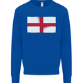 England Flag St Georges Day Rugby Football Mens Sweatshirt Jumper Royal Blue