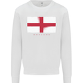 England Flag St Georges Day Rugby Football Mens Sweatshirt Jumper White