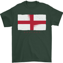 England Flag St Georges Day Rugby Football Mens T-Shirt Cotton Gildan Forest Green