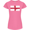 England Flag St Georges Day Rugby Football Womens Petite Cut T-Shirt Azalea