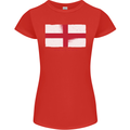 England Flag St Georges Day Rugby Football Womens Petite Cut T-Shirt Red