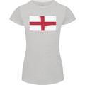 England Flag St Georges Day Rugby Football Womens Petite Cut T-Shirt Sports Grey