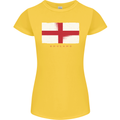 England Flag St Georges Day Rugby Football Womens Petite Cut T-Shirt Yellow