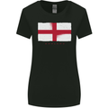England Flag St Georges Day Rugby Football Womens Wider Cut T-Shirt Black