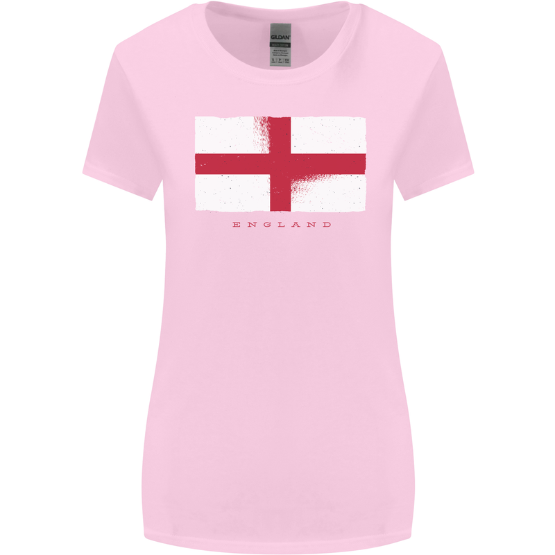 England Flag St Georges Day Rugby Football Womens Wider Cut T-Shirt Light Pink