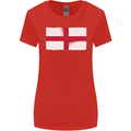 England Flag St Georges Day Rugby Football Womens Wider Cut T-Shirt Red