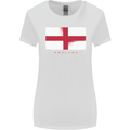England Flag St Georges Day Rugby Football Womens Wider Cut T-Shirt White