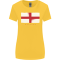 England Flag St Georges Day Rugby Football Womens Wider Cut T-Shirt Yellow