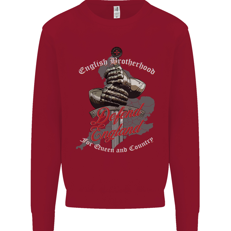 English Brotherhood Kids Sweatshirt Jumper Red