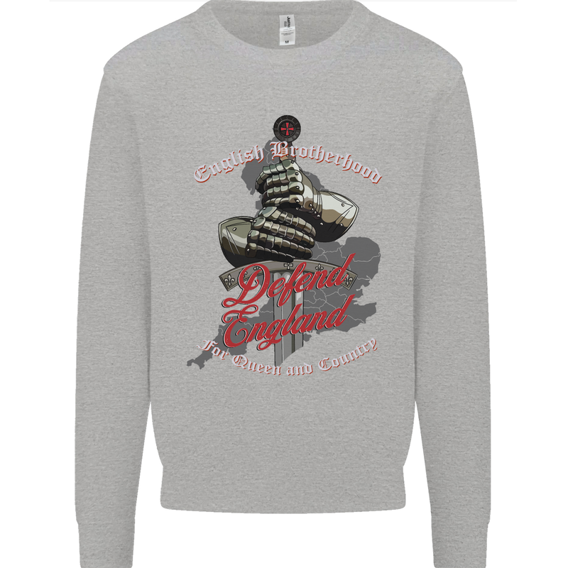 English Brotherhood Kids Sweatshirt Jumper Sports Grey