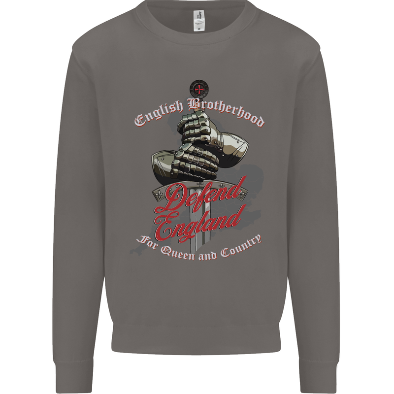 English Brotherhood Mens Sweatshirt Jumper Charcoal