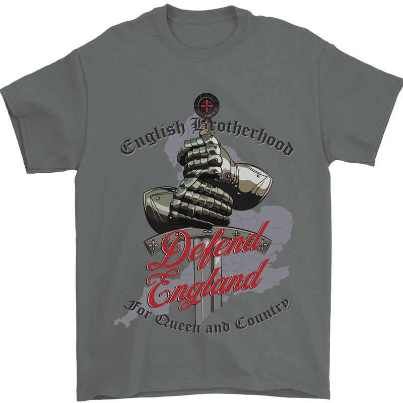 English Brotherhood Mens T-Shirt Cotton Gildan Charcoal