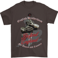English Brotherhood Mens T-Shirt Cotton Gildan Dark Chocolate