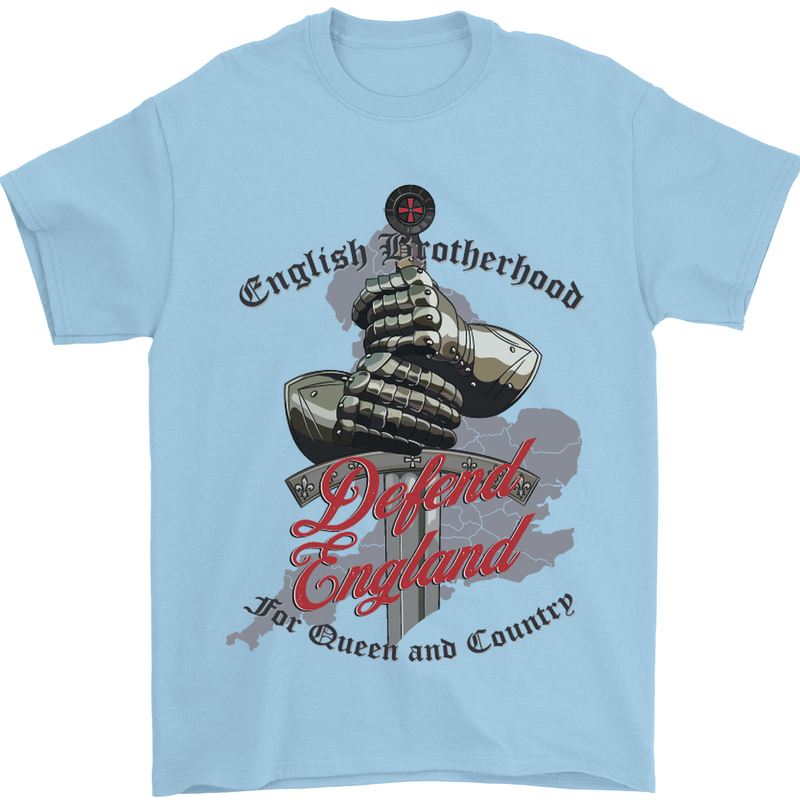 English Brotherhood Mens T-Shirt Cotton Gildan Light Blue