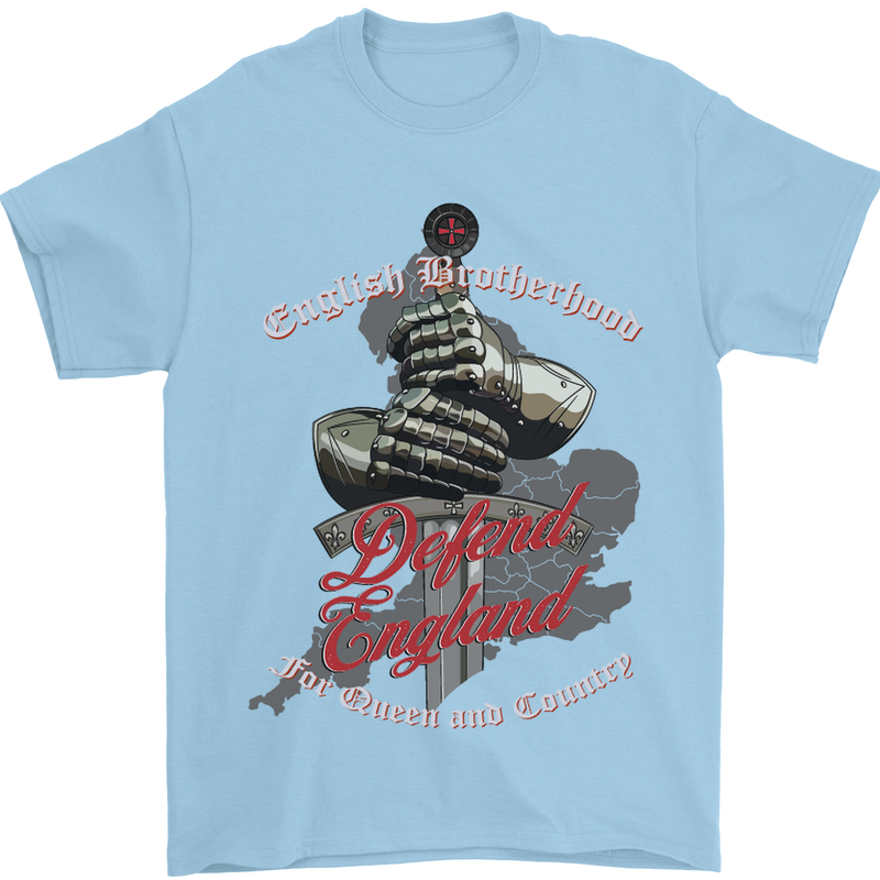 English Brotherhood Mens T-Shirt Cotton Gildan Light Blue