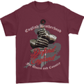 English Brotherhood Mens T-Shirt Cotton Gildan Maroon
