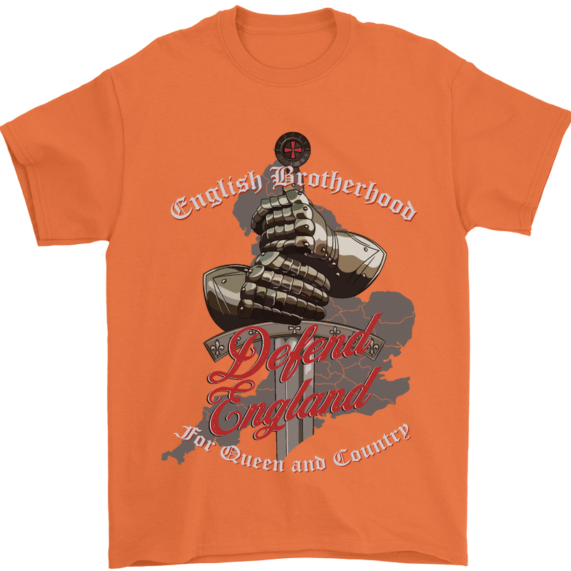 English Brotherhood Mens T-Shirt Cotton Gildan Orange