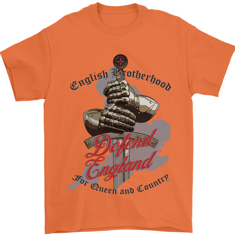 English Brotherhood Mens T-Shirt Cotton Gildan Orange