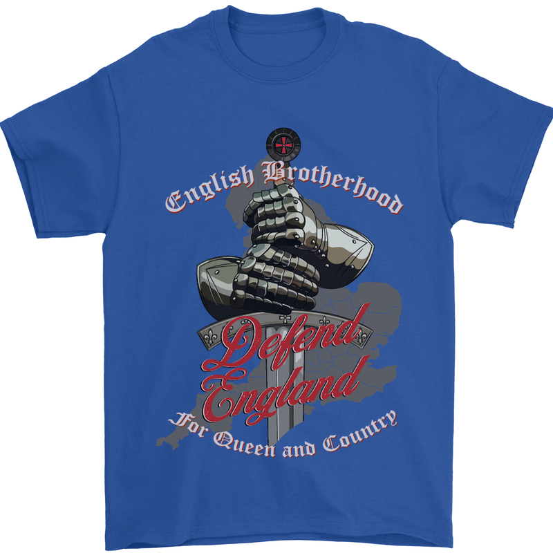 English Brotherhood Mens T-Shirt Cotton Gildan Royal Blue