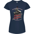 English Brotherhood Womens Petite Cut T-Shirt Navy Blue