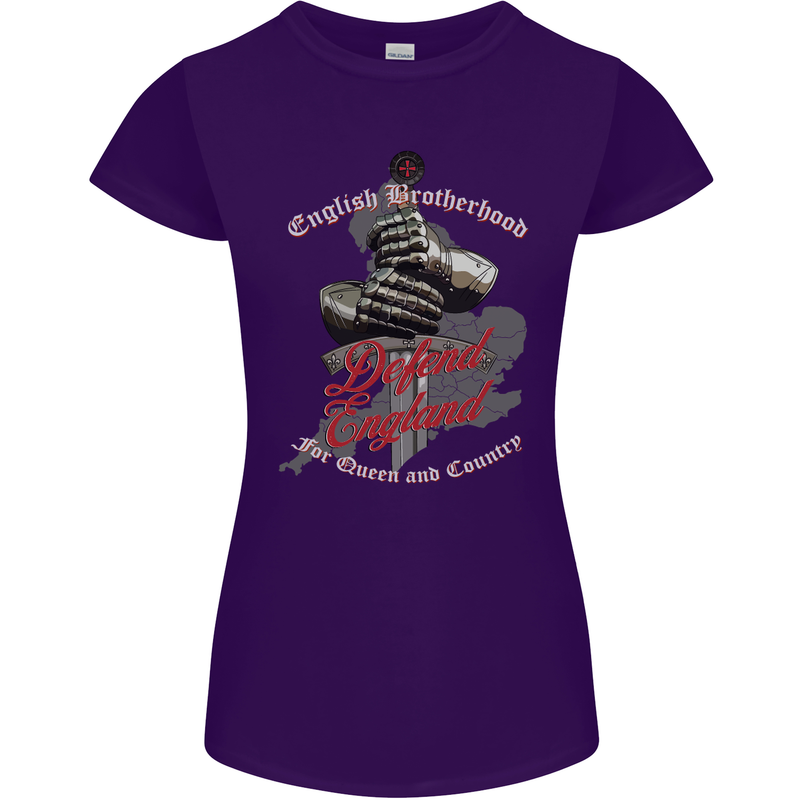 English Brotherhood Womens Petite Cut T-Shirt Purple