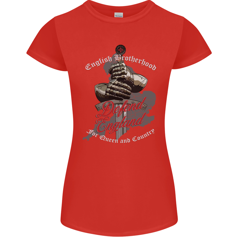 English Brotherhood Womens Petite Cut T-Shirt Red
