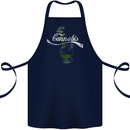 Enjoy Cannabis Funny Bong Weed Drugs Spliff Cotton Apron 100% Organic Navy Blue