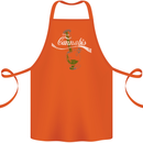 Enjoy Cannabis Funny Bong Weed Drugs Spliff Cotton Apron 100% Organic Orange